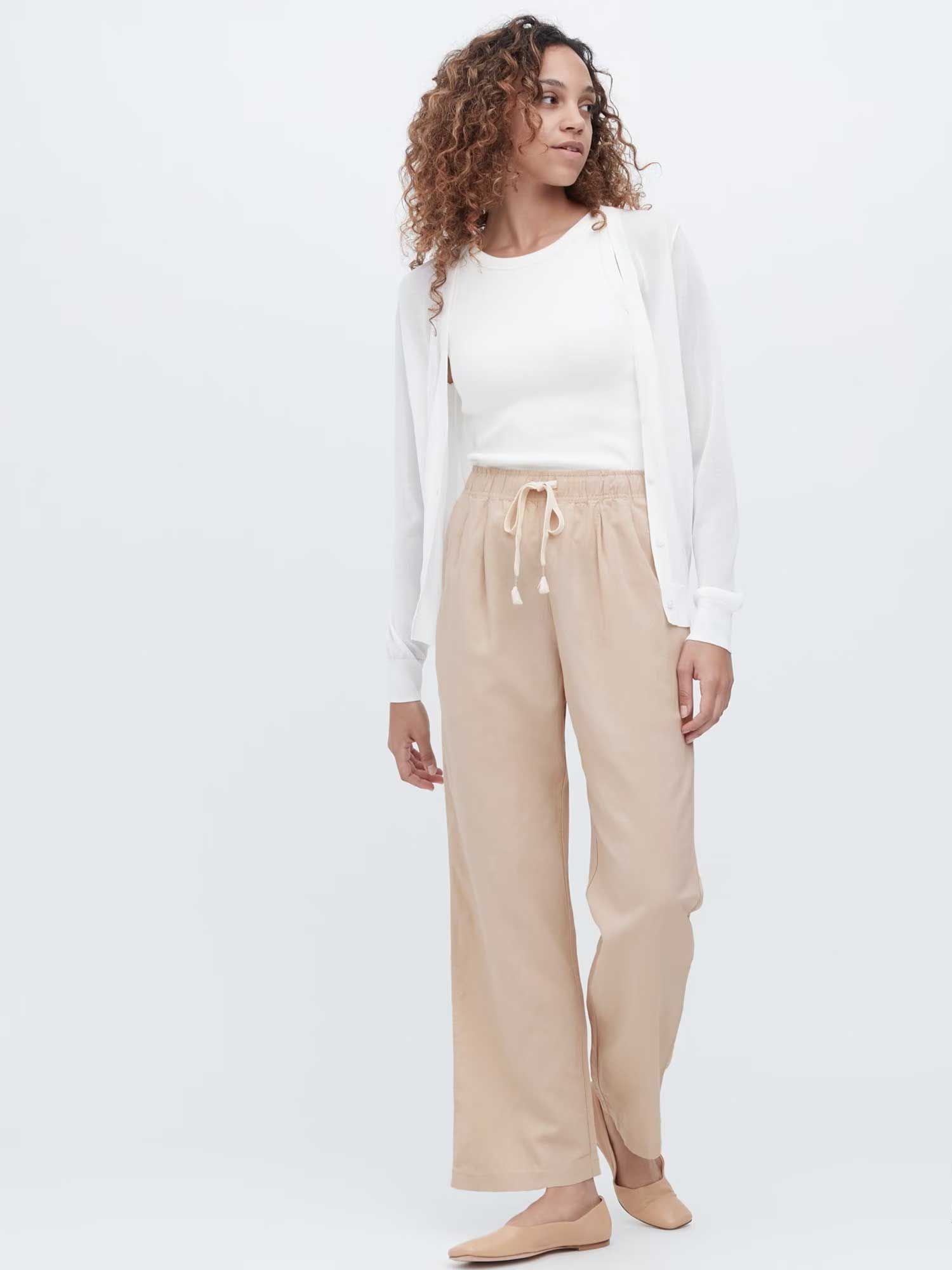 WOMENS LINEN BLEND RELAXED STRAIGHT PANTS  UNIQLO PH