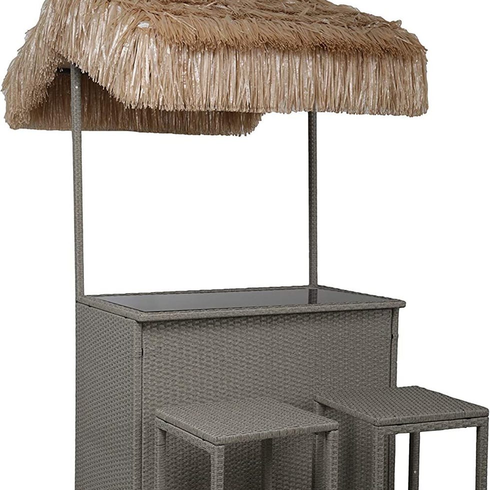 SunTime Rattan Tiki Bar Grey