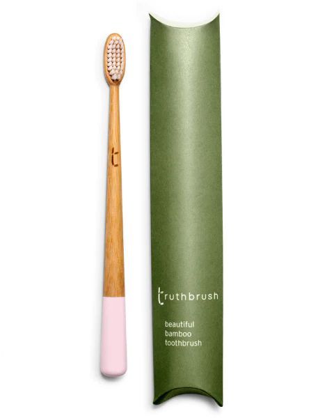 Truthbrush Petal Pink Medium Bamboo Toothbrush