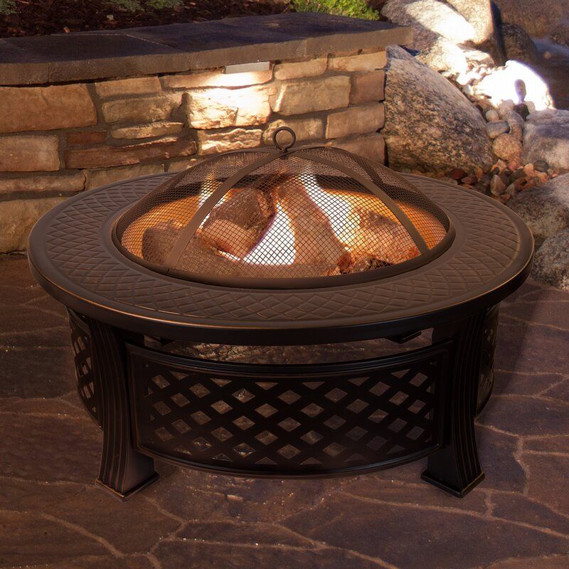 Adriana Steel Wood Burning Outdoor Fire Pit