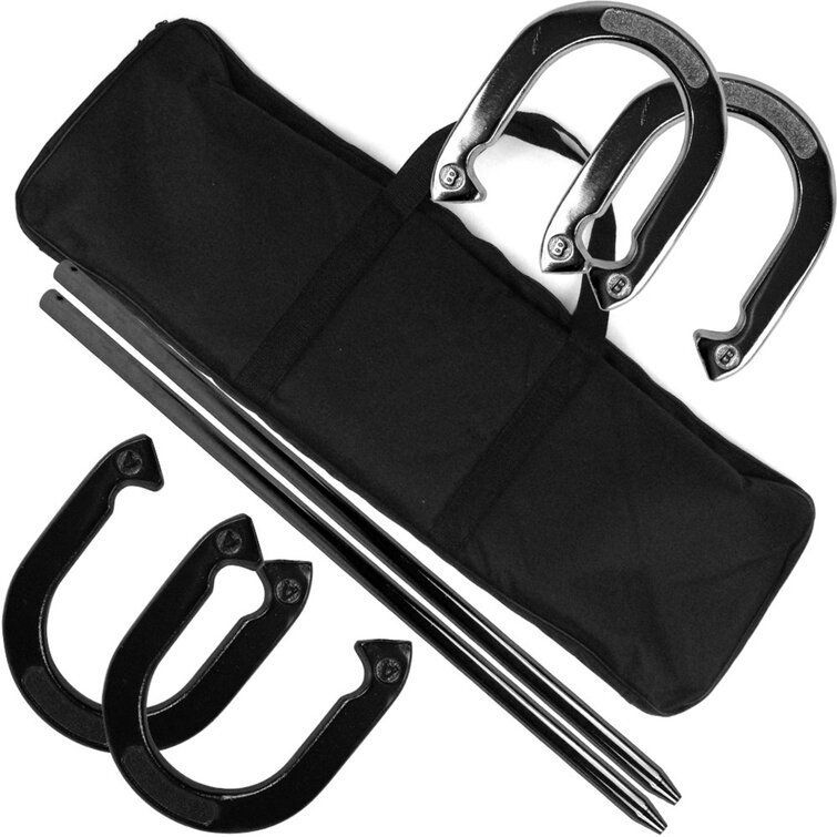 Professional horseshoe set with carrying bag