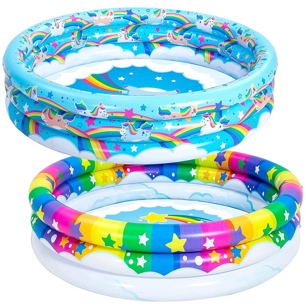 Inflatable Kiddie Pool Unicorn Rainbow (2-Pack)
