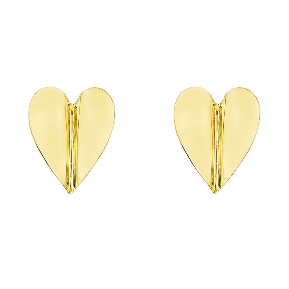 18K Yellow Gold Wings of Love Folded Stud Earrings 18K Yellow Gold Wings of Love Folded Stud Earrings