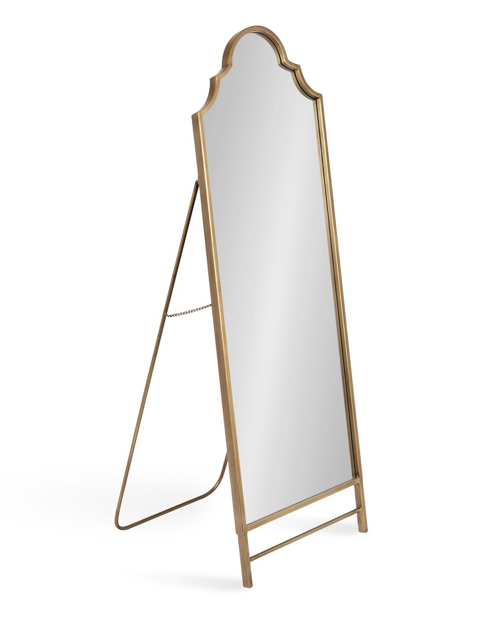 Kate and Laurel Abrook Glam Scalloped Easel Mirror 