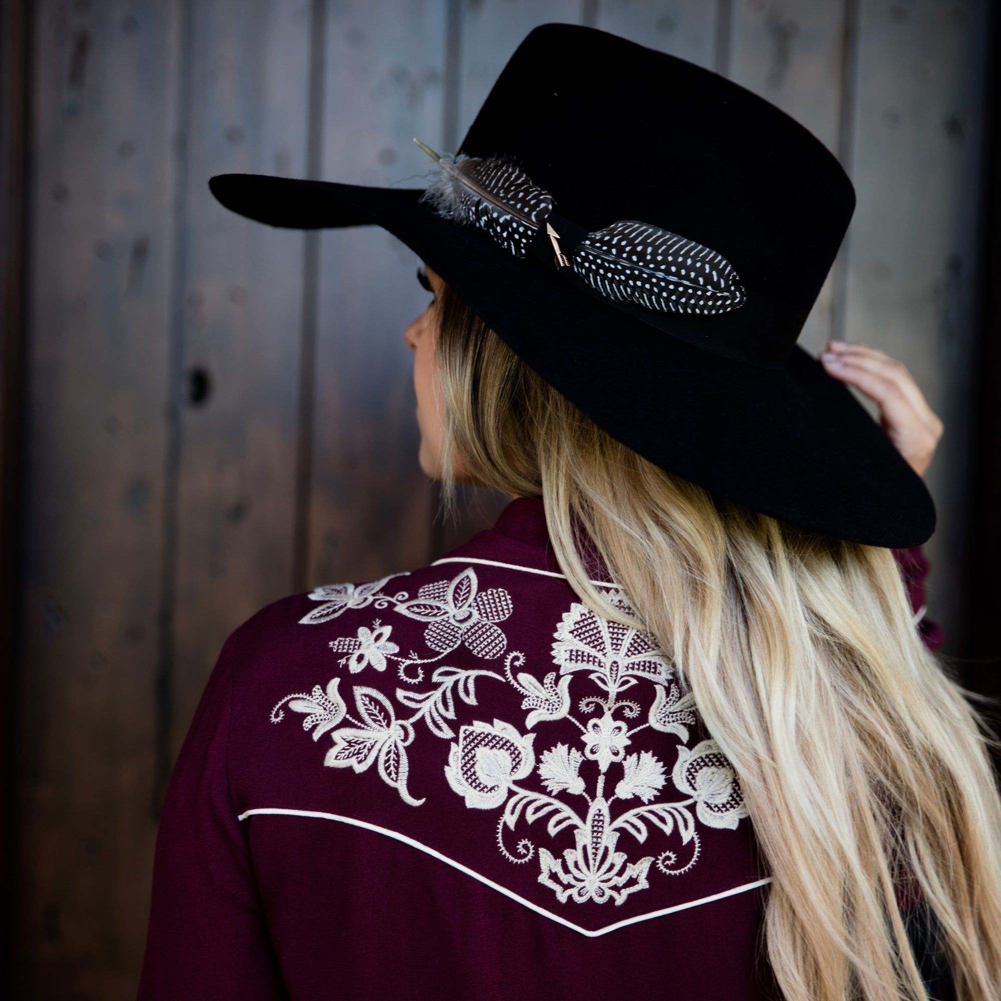 Black cowboy store hat womens