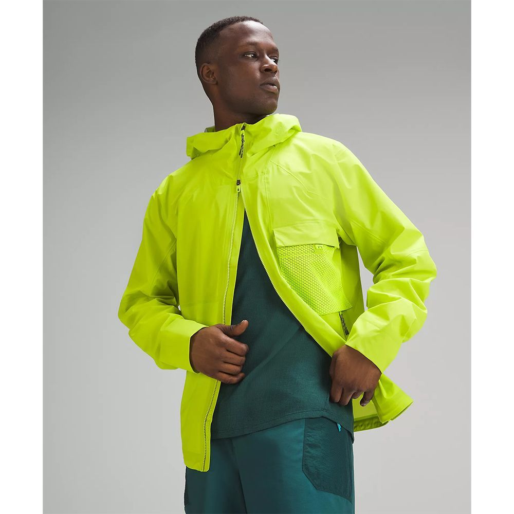 Neon rain outlet jacket