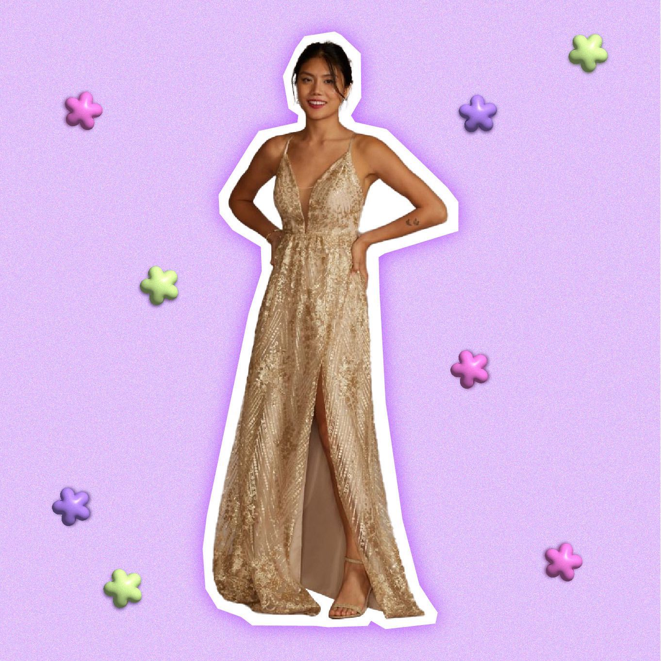 JCPenney Dresses for Prom Golden