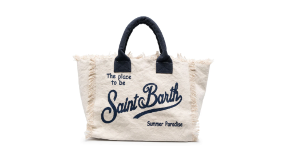 Borsa in cotone con stampa MC2 Saint Barth