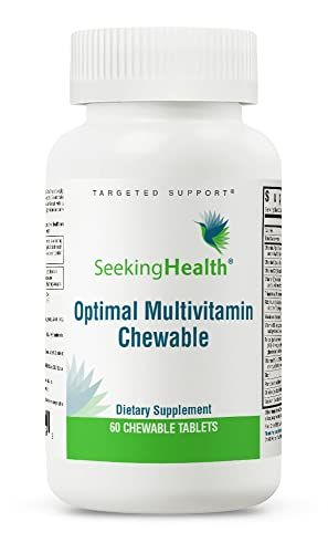 Seeking Health Optimal Multivitamin Chewable, Active B Vitamins with B12 and L-5-MTHF, Daily Vitamin for Men and Women, Wellness and Immune Support, Vegetarian (60 Tablets)*