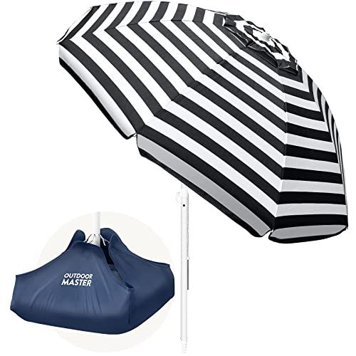 OutdoorMaster Beach Umbrella with Sand Bag