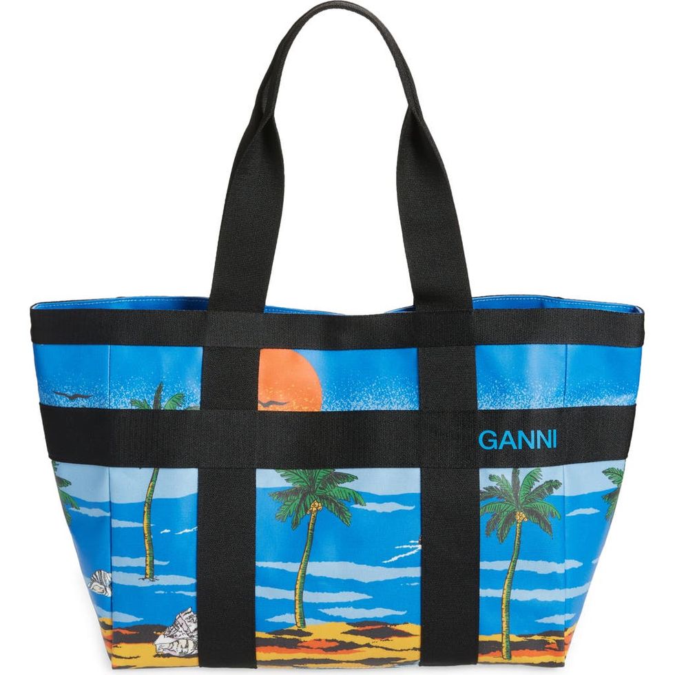 Palm Beach Coated Canvas Tote