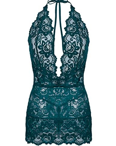 Lingerie Lace Babydoll Sexy Deep V Halter One Piece Lingerie Lace Babydoll Sexy Deep V Halter One Piece
