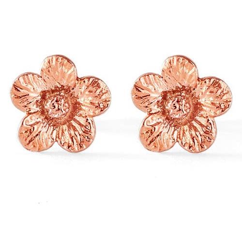 Flora Petunia Rose Gold Earrings