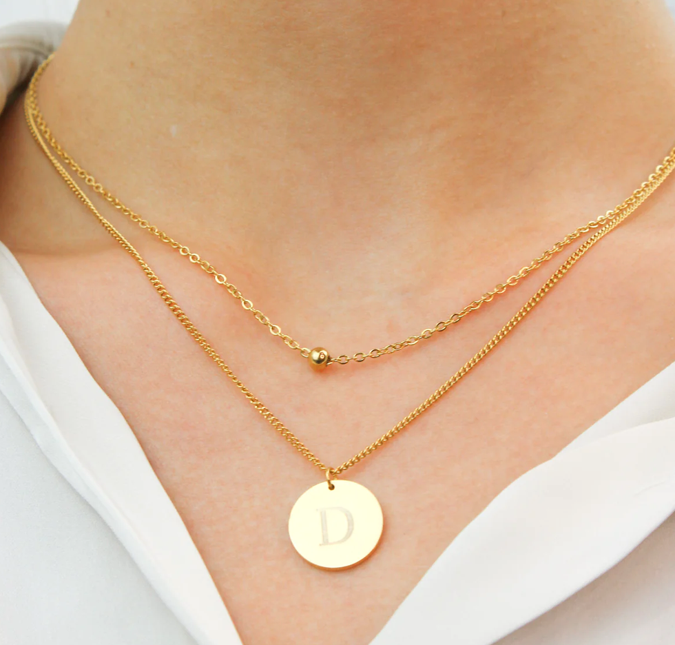 Customized Initial Layered Necklace