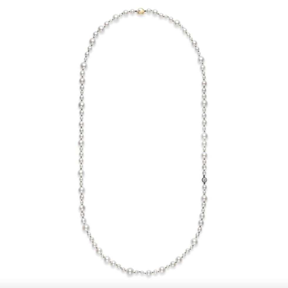 Beaches 30” Pearl & 0.40ct Diamond Necklace