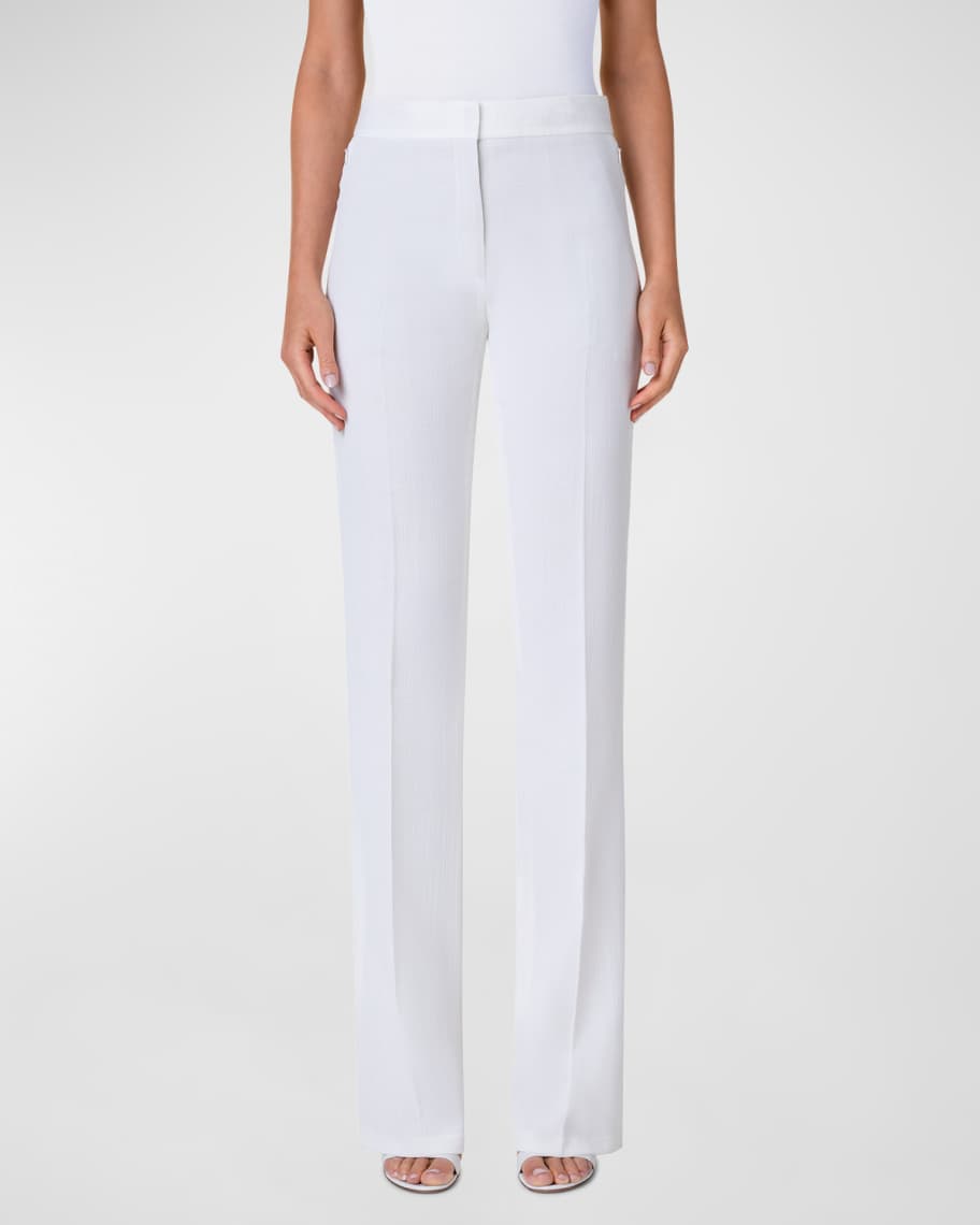 Akris Carl Structured Silk-Blend Trousers