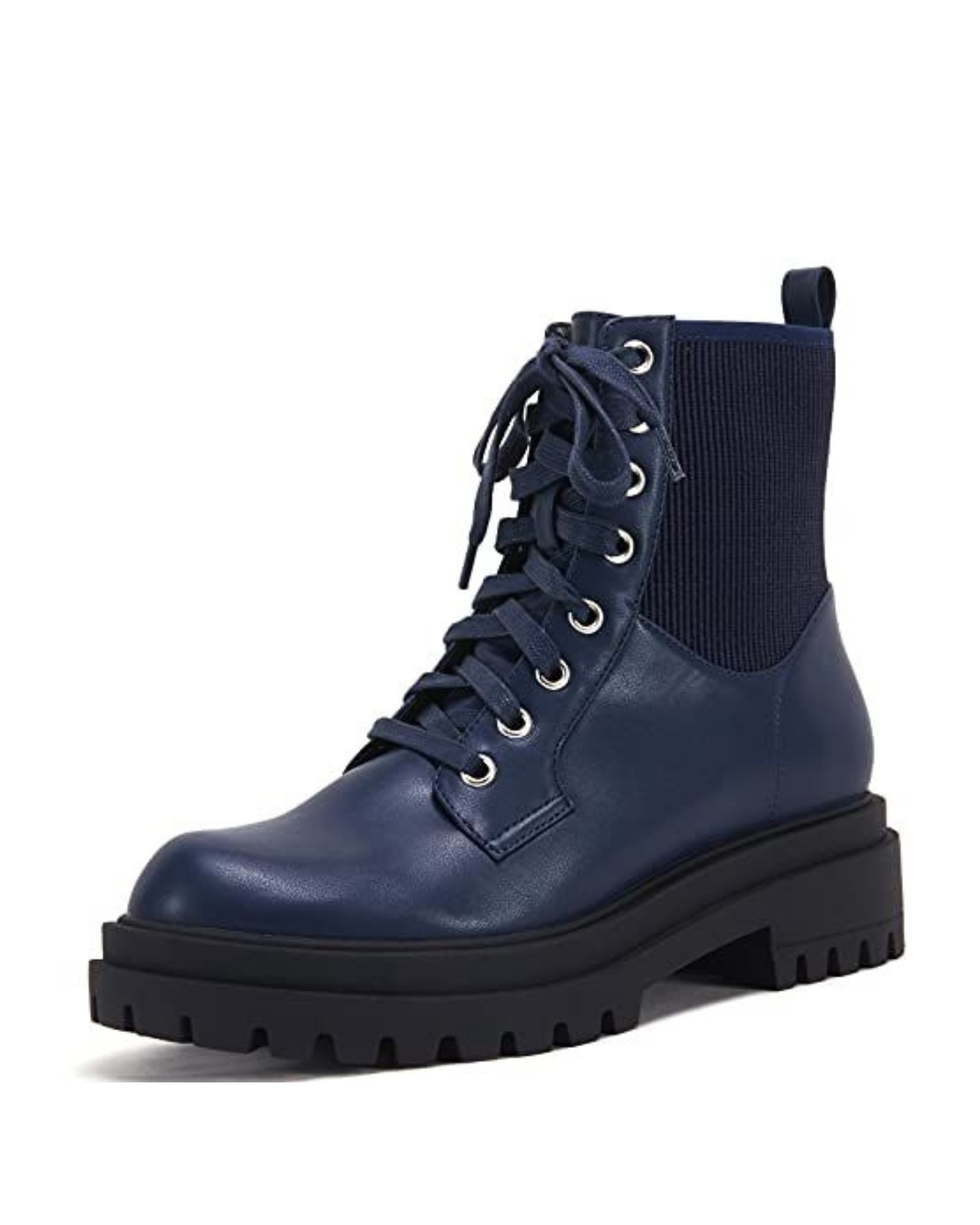 Lug Sole Lace Up Ankle Boots