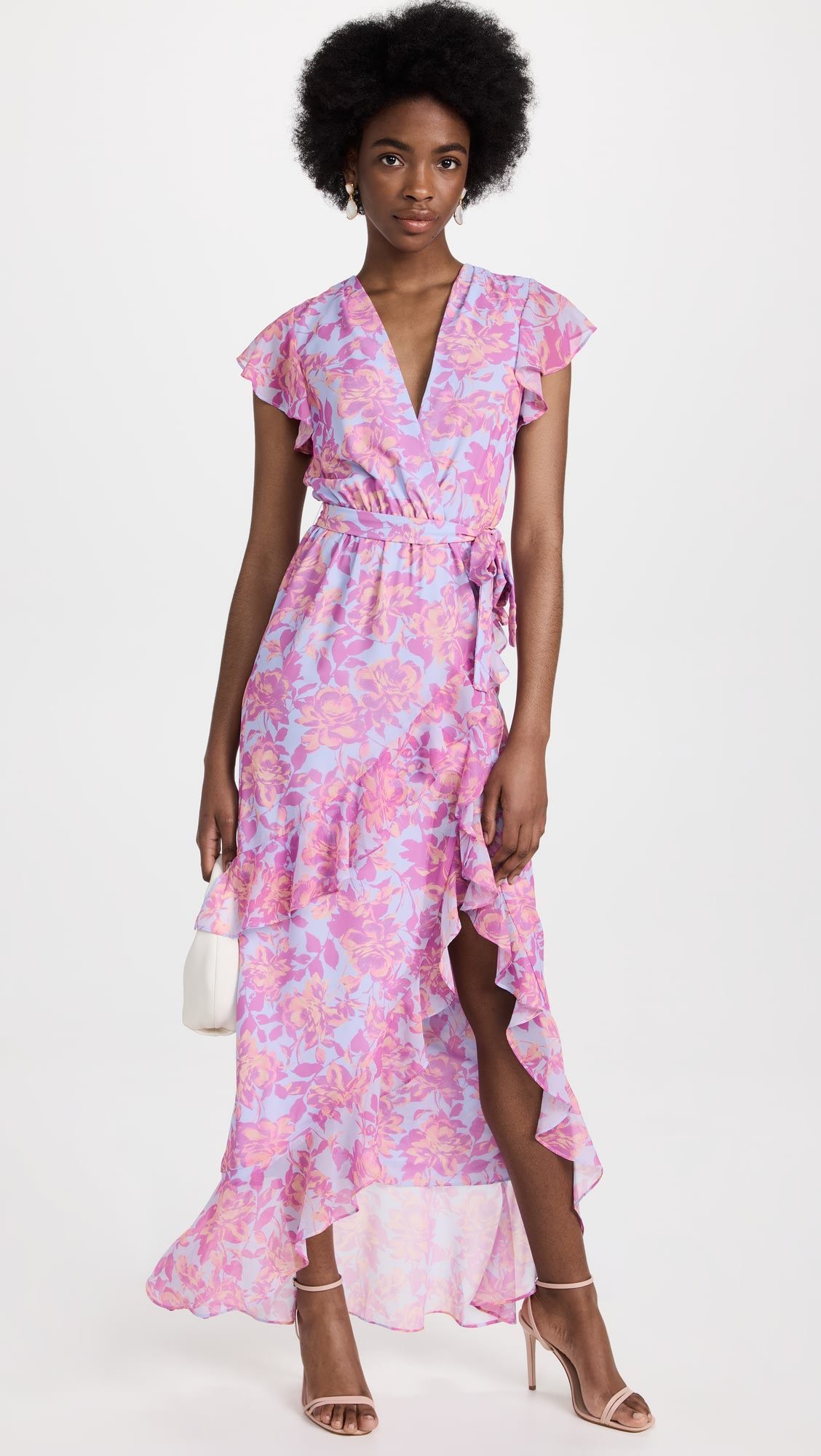 A by amanda cascading ruffle outlet dress