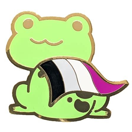 Asexual Pride Frog Pin 