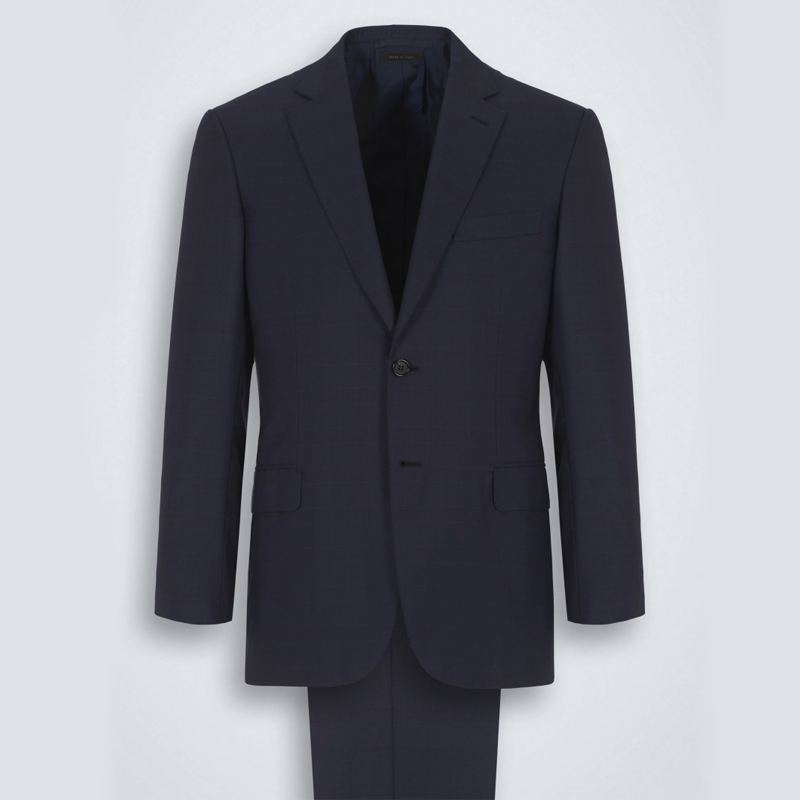 Midnight Blue Virgin Wool Brunico Suit