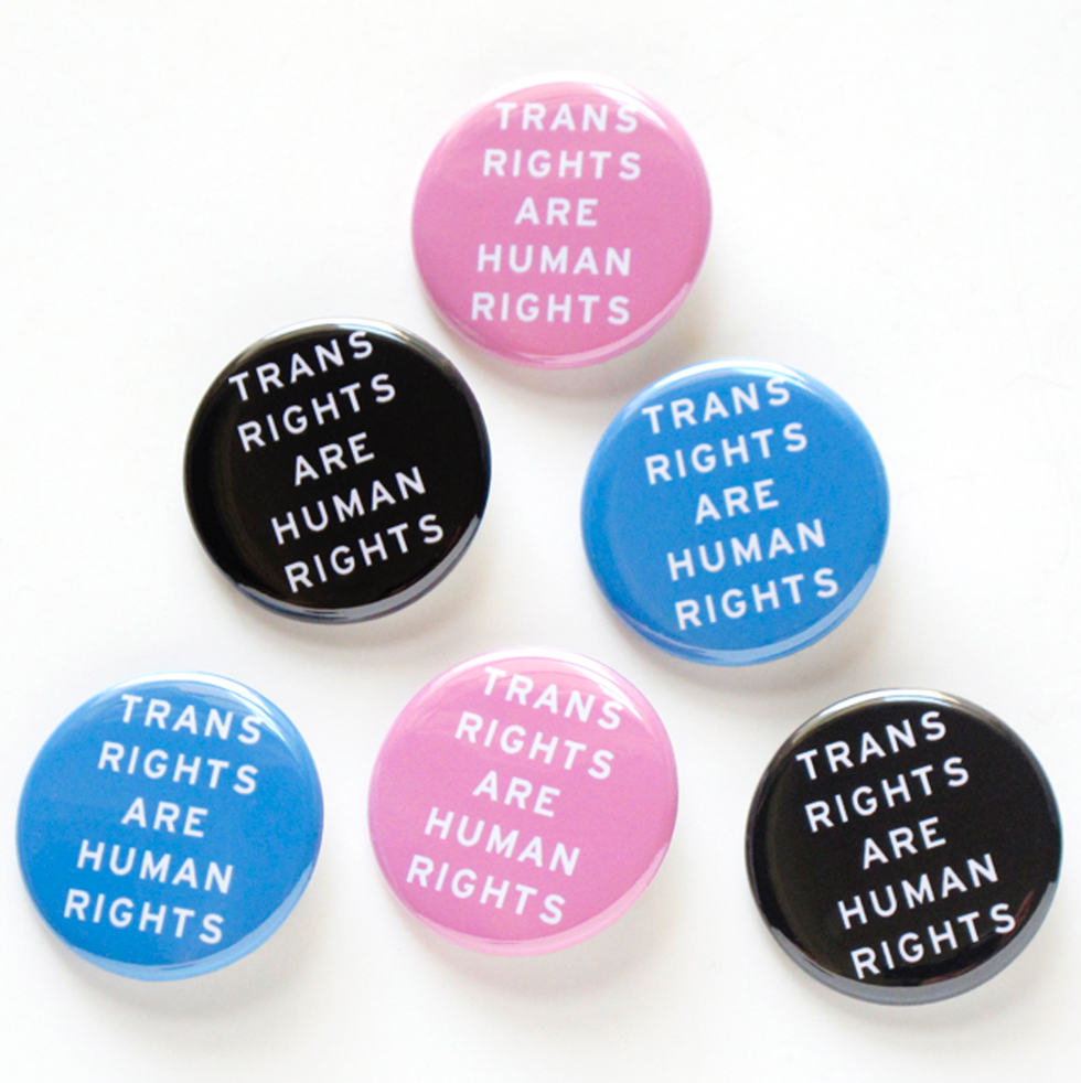 Trans Rights Are Human Rights Pinback Buttons