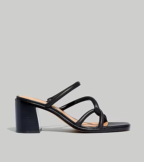 Black Stiletto Heel Strappy Sandals Suede Open Toe Sexy Shoes|FSJshoes