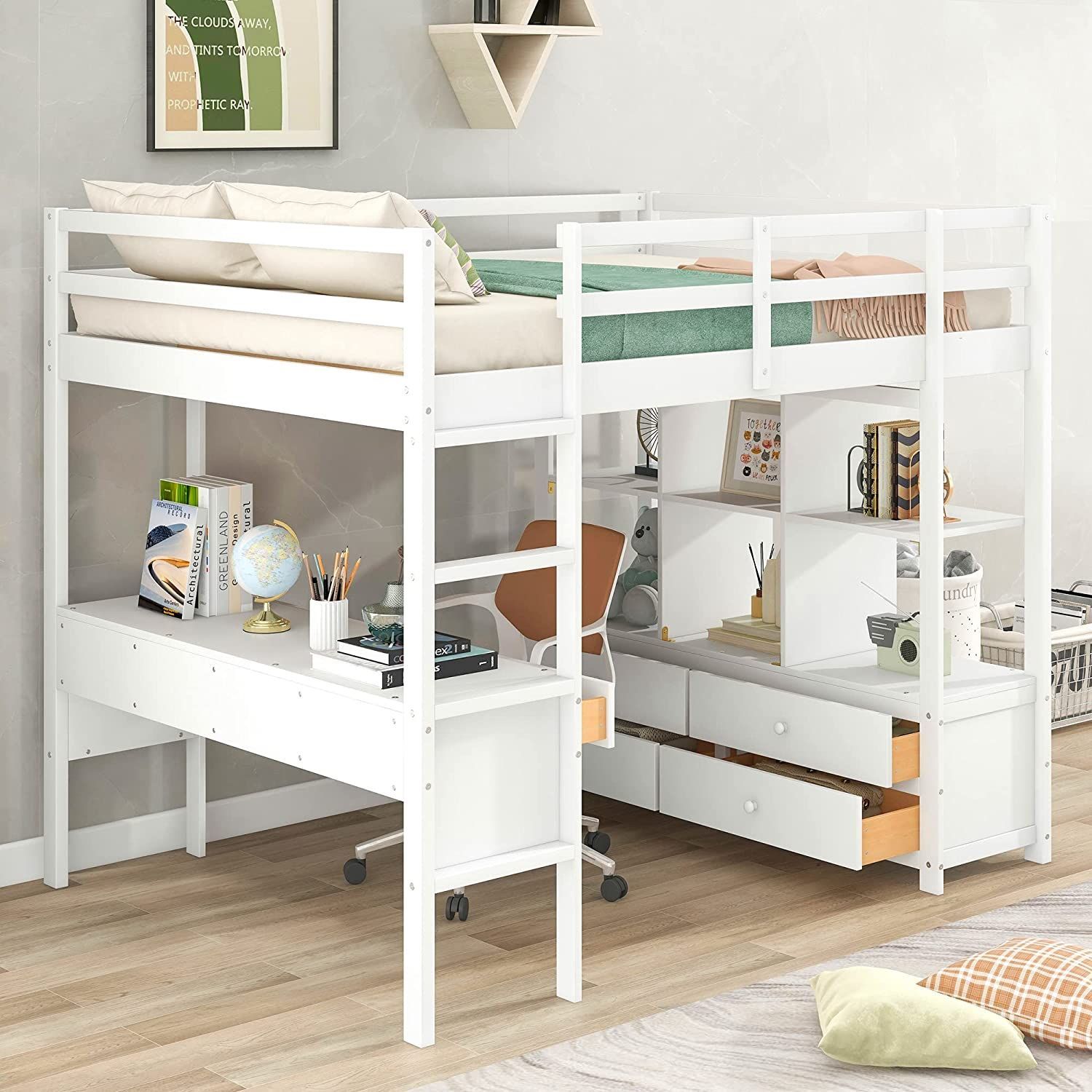 Loft bed for full deals size mattress