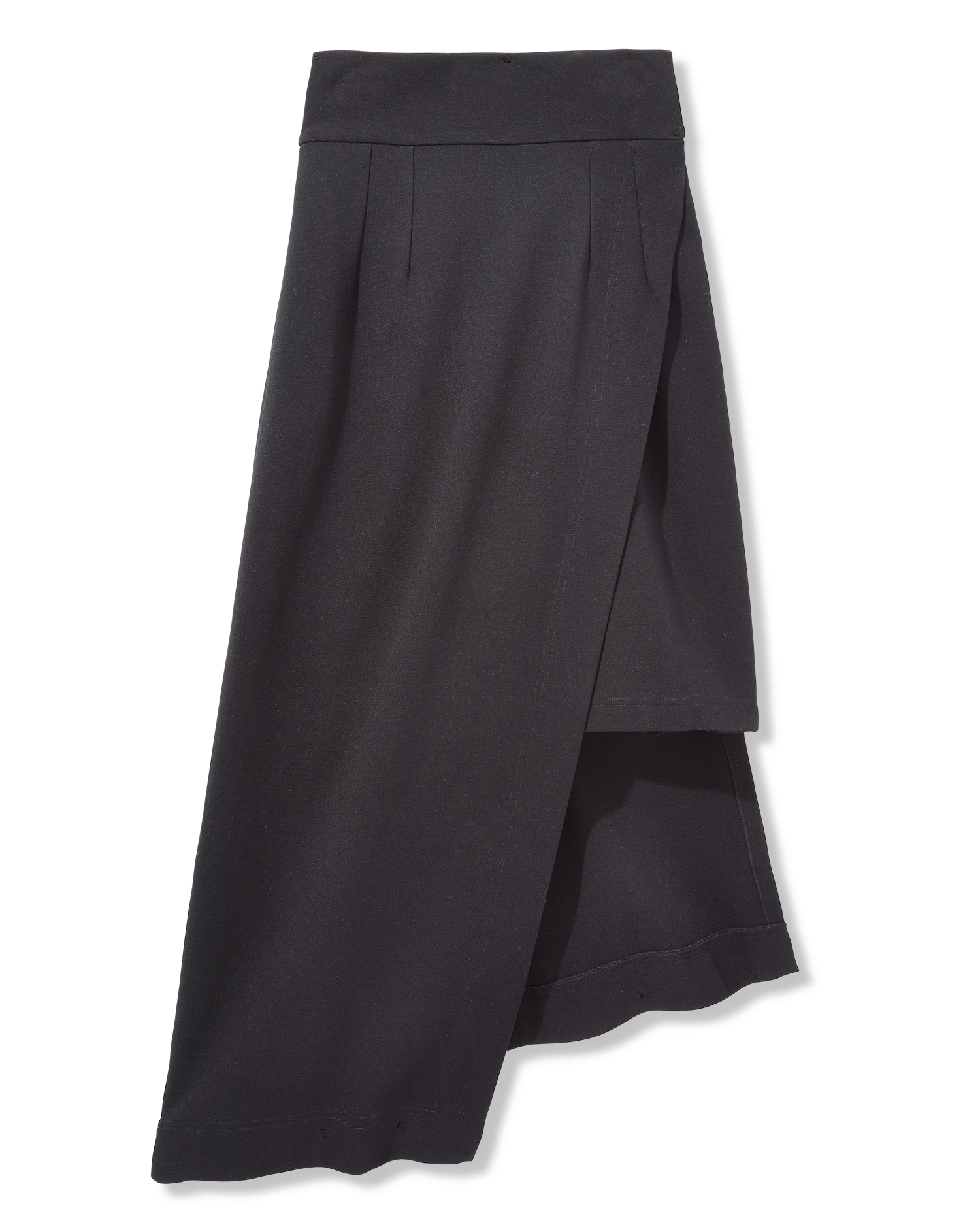 Calf-Length Skirt with Jersey Mini Skirt