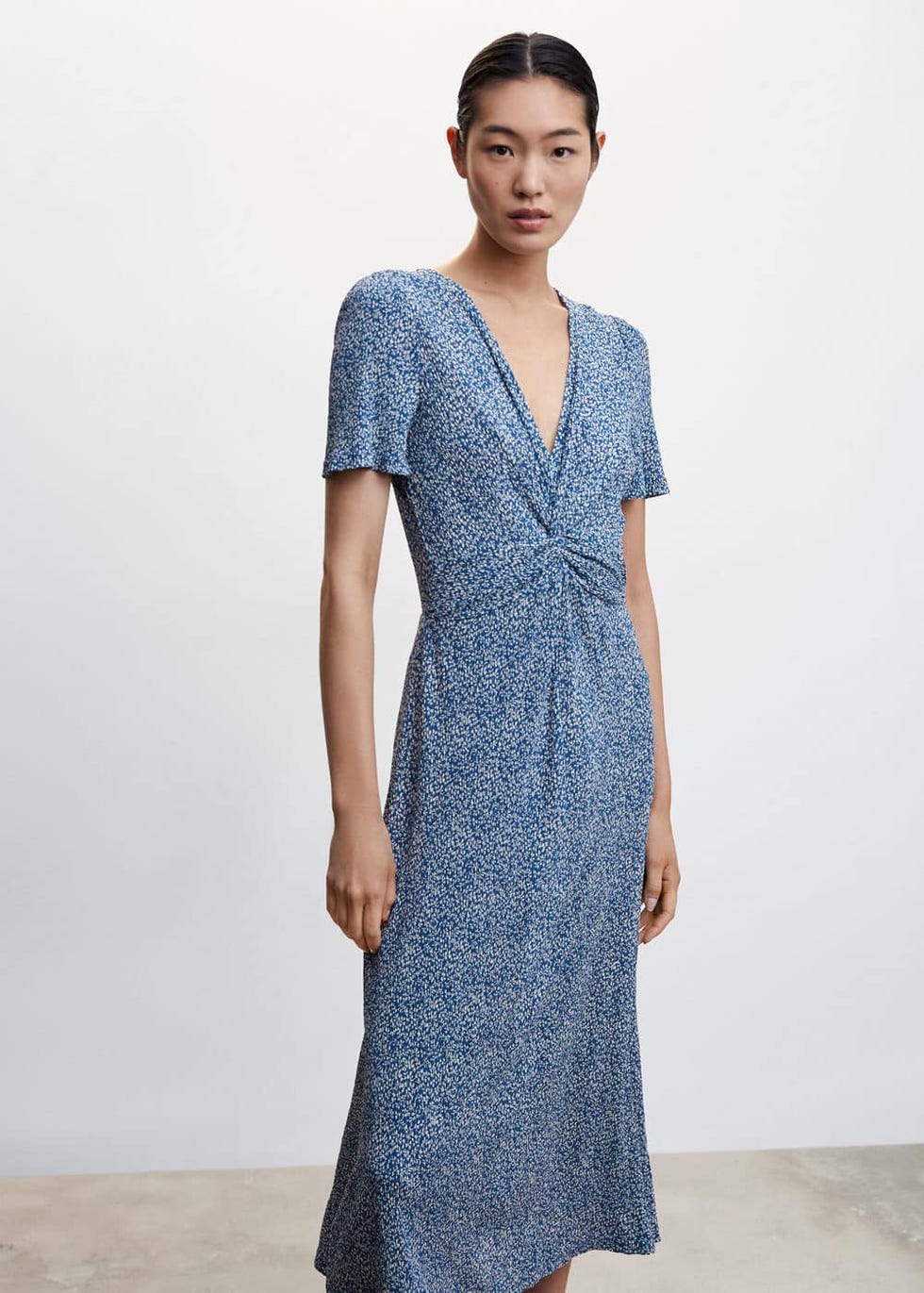 Textured printed dress-£29.99