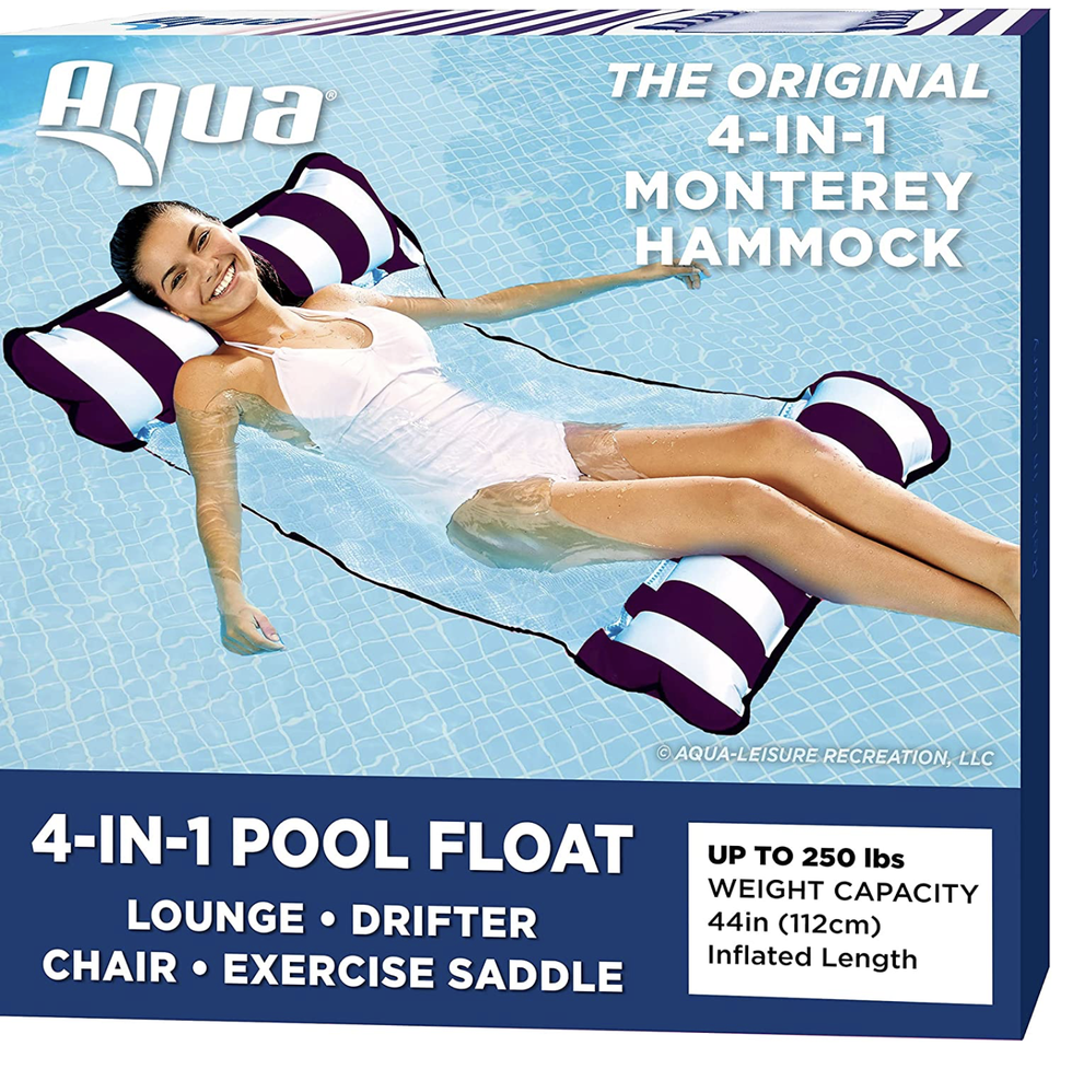 Aqua Leisure 4-in-1 Monterey Hammock Pool Float 