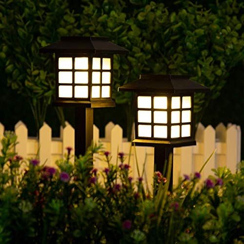 63Solar Lamp Post Lights 2Pack, Outdoor Waterproof, Pole Outdoor,  Decorative Floor Vintage for Patio, Garden, Backyard, Pathway, Front/Back  Door