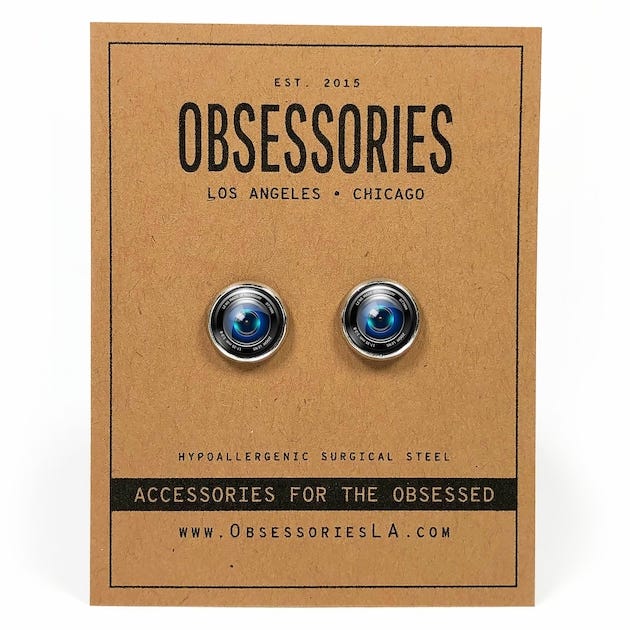 Camera Lens Earrings