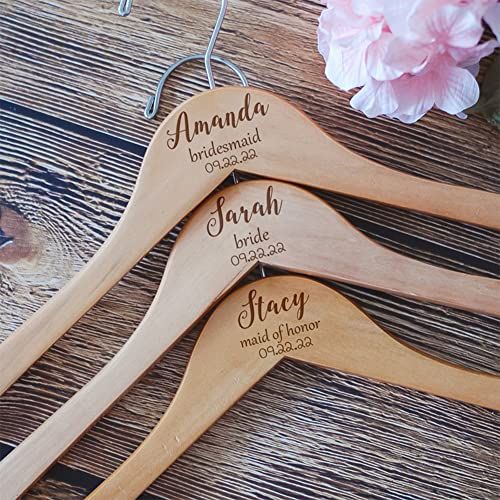 Personalized Engraved Wood Bridesmaid Hanger