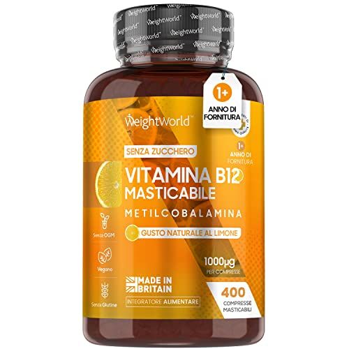 Vitamina B12 in Compresse Masticabili al Gusto Limone