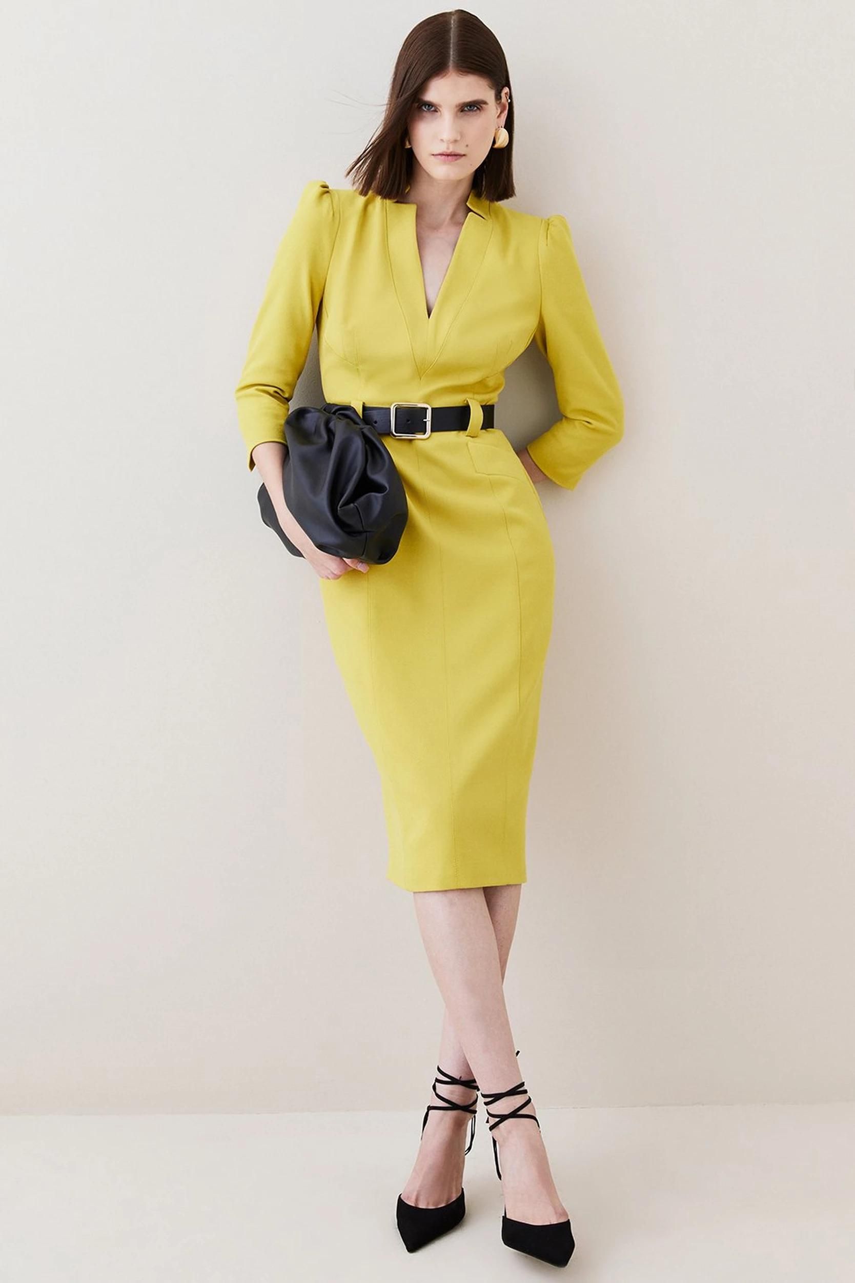 Karen millen hot sale yellow dress