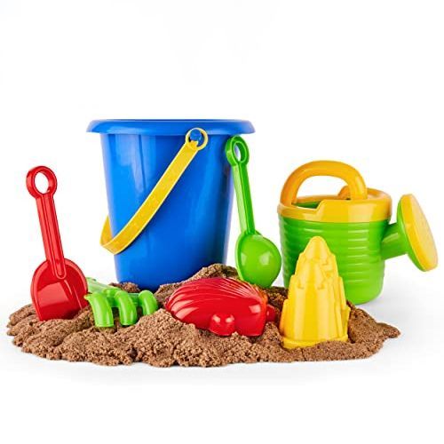 Sand Toy Set Folding Bucket 5 Pcs, Toys \ Outdoor toys & activities