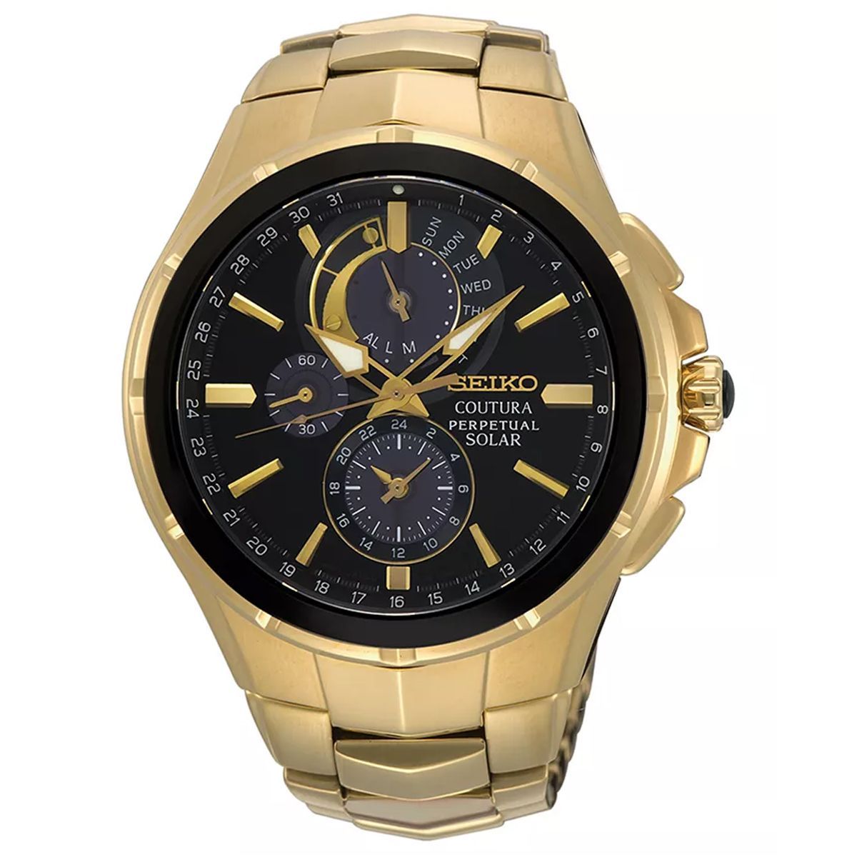 Gold best sale solar watch