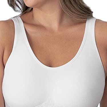 OQQ Women's 3 Piece Medium Support Tank Top Ribbed Exercise Seamless Scoop  Neck Sports Bra One Shoulder Tops Crop Tops White Medium