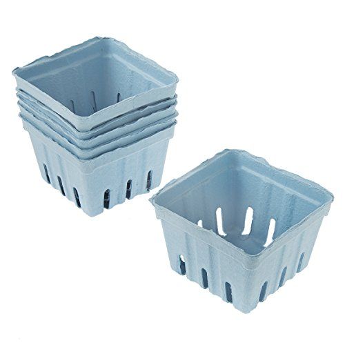 Light Blue Paper Berry Baskets