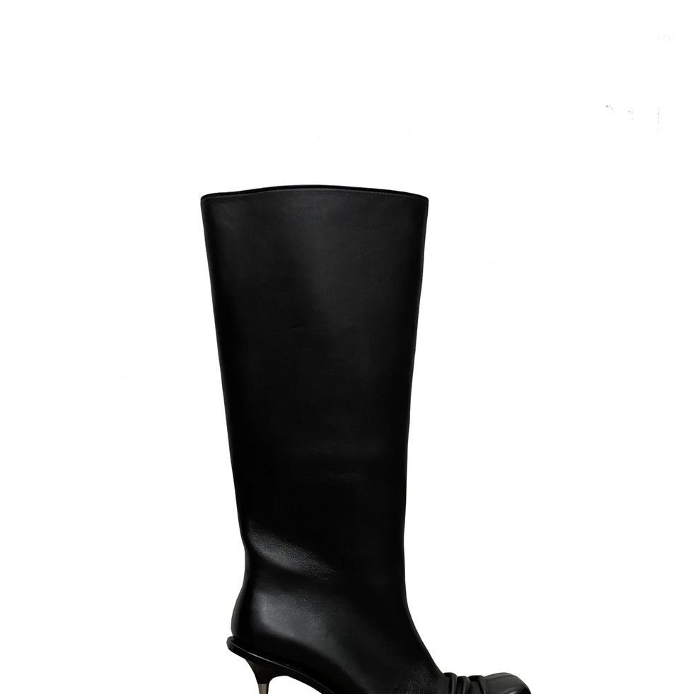Black Square-Toe Boots