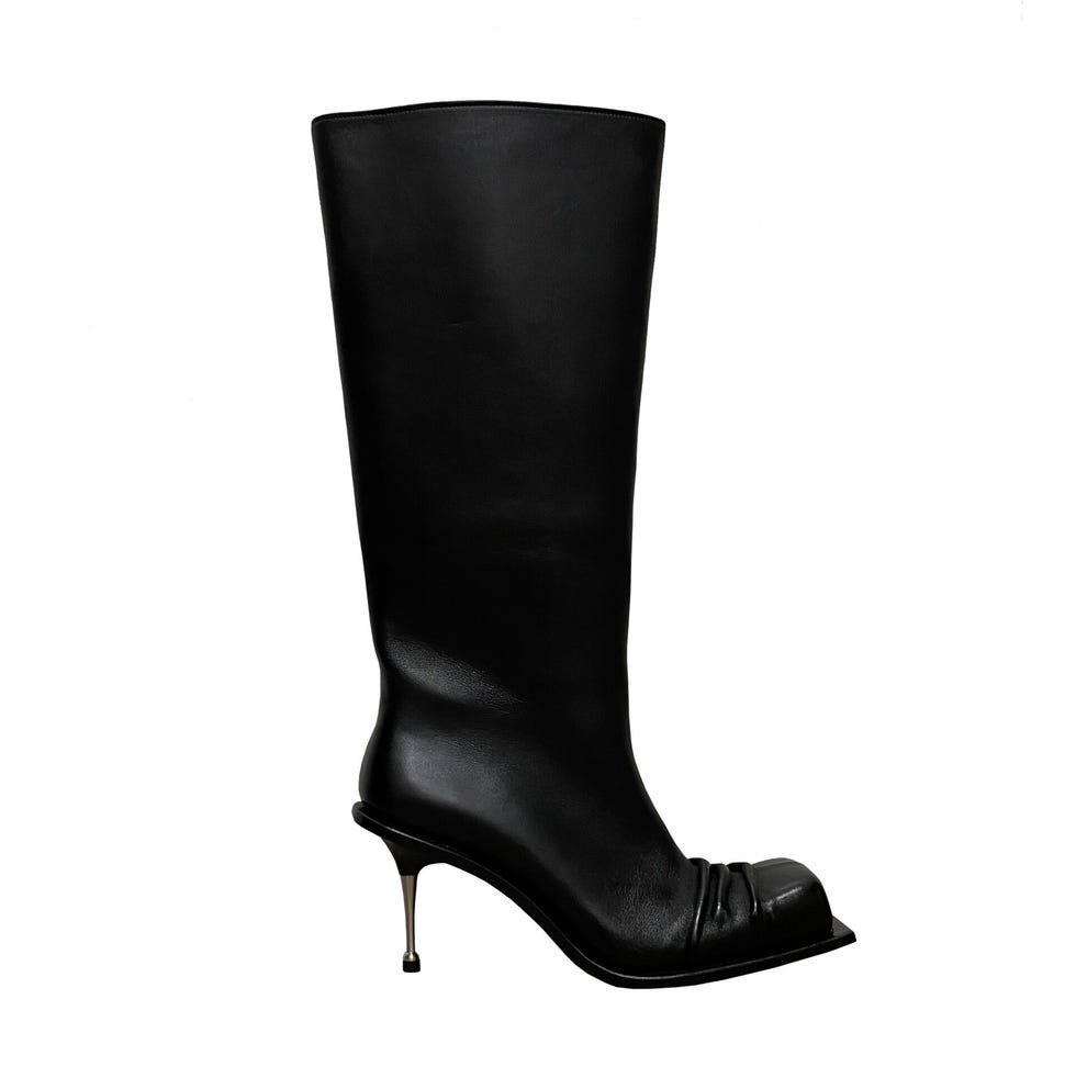Black Square-Toe Boots Black Square-Toe Boots