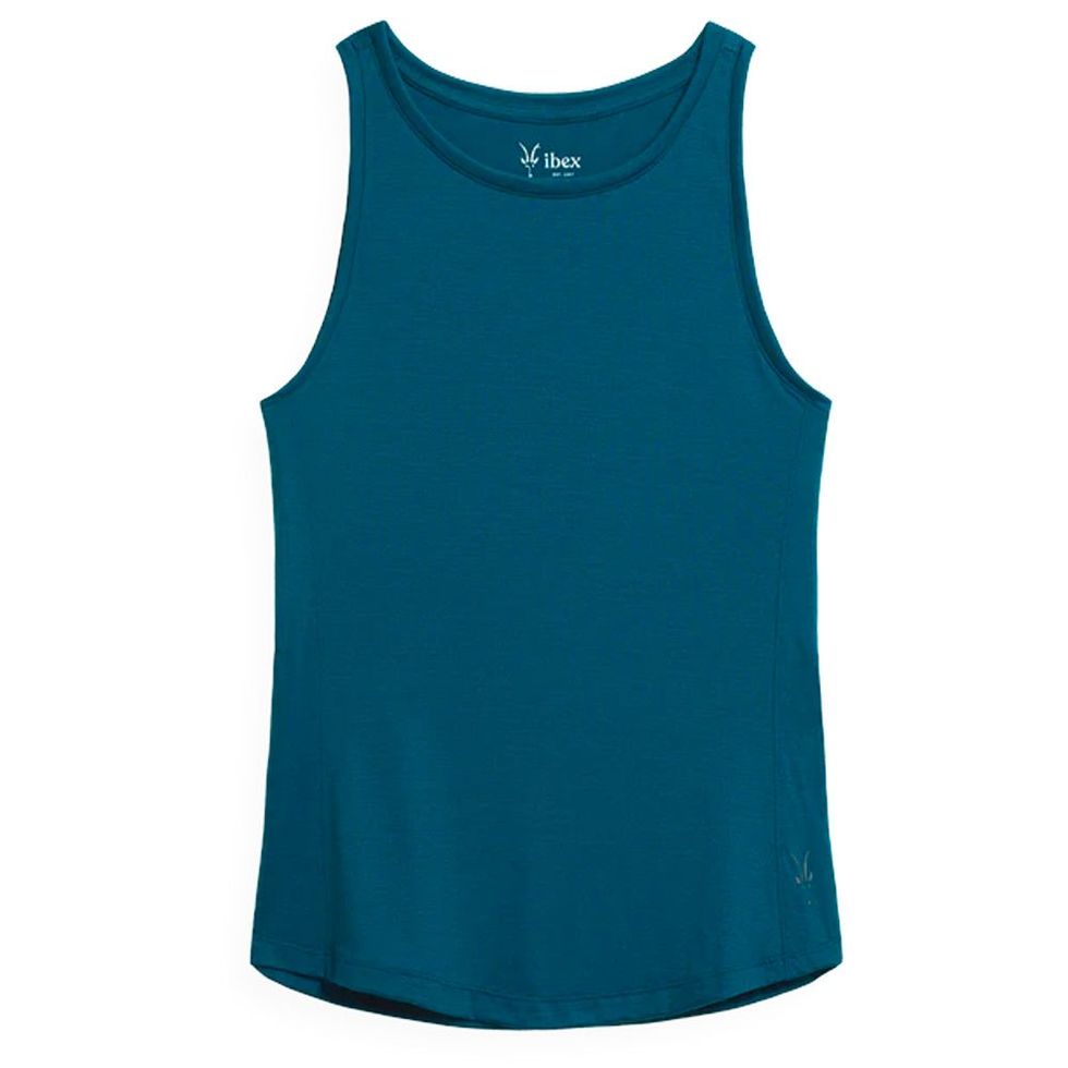 LOLE - Blue Solid Activewear Top Polyester Nylon Elastane Organic