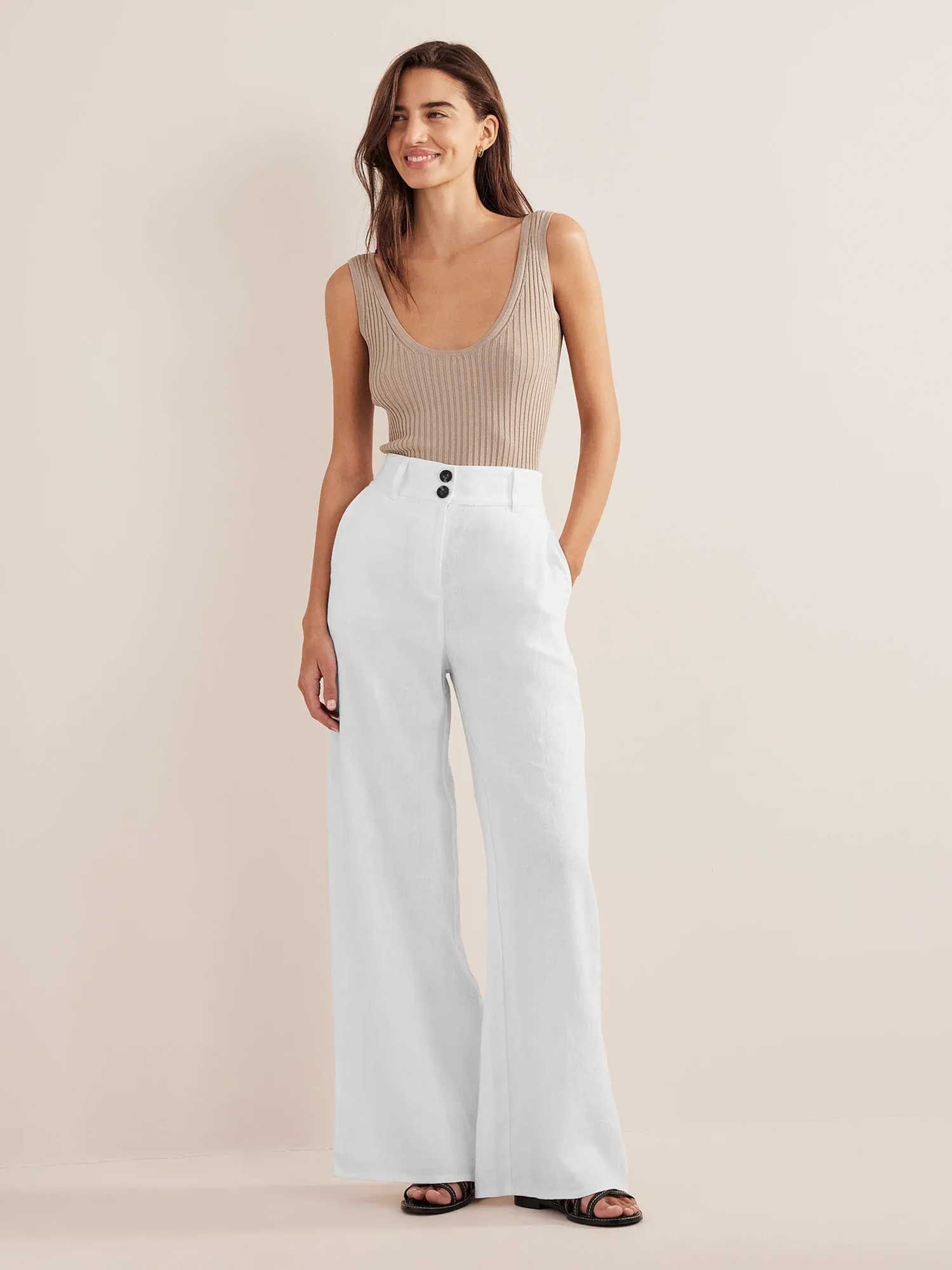 High waisted summer on sale trousers