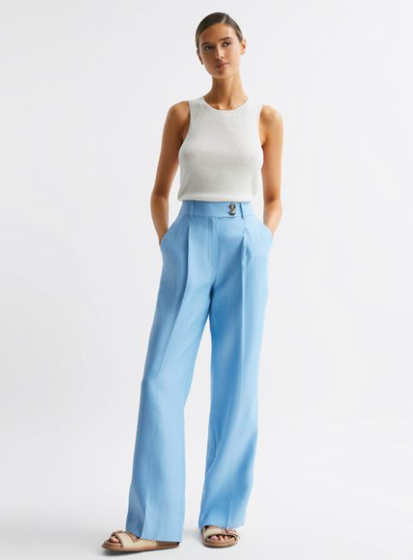 Linen Shirred Waist Pants - CORAL | Boden US