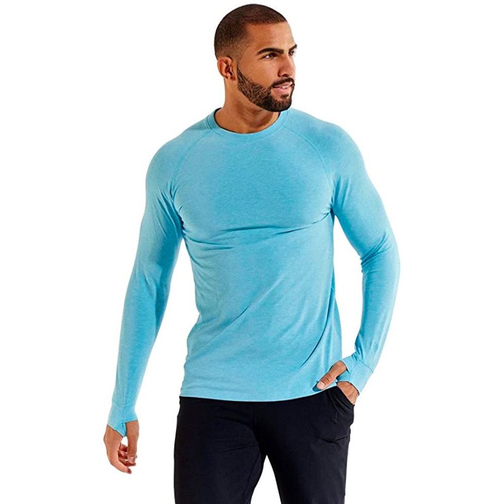 Men's UV Protection Long Sleeve Shirt Light Blue / L