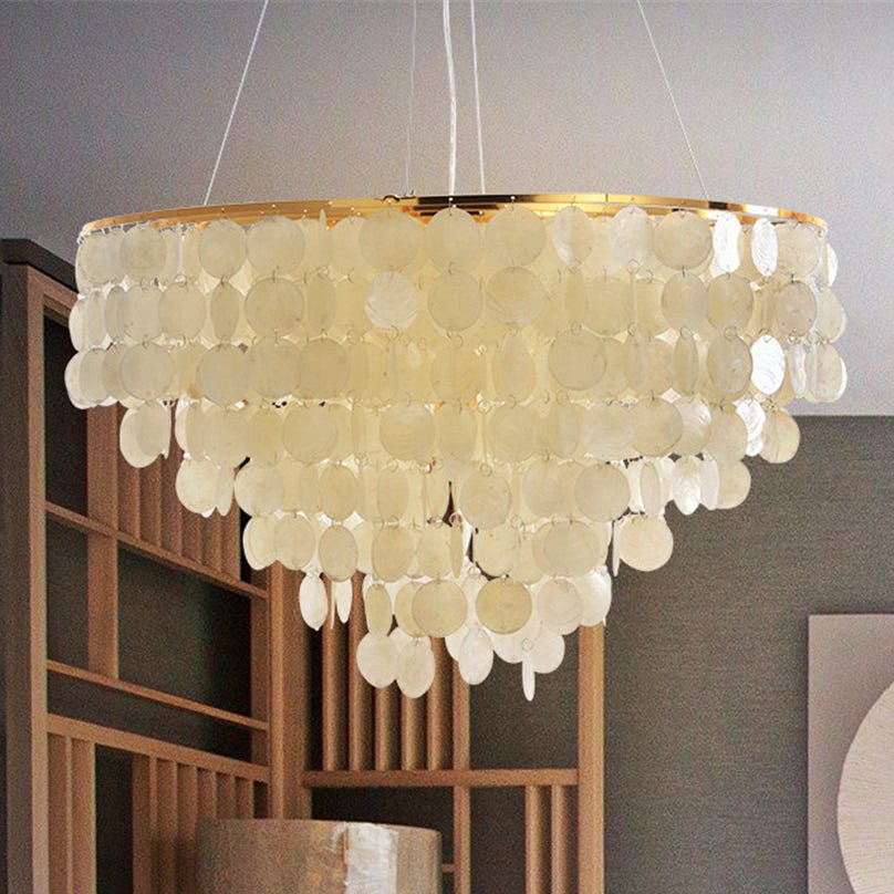 Capiz Shell Light Fixture