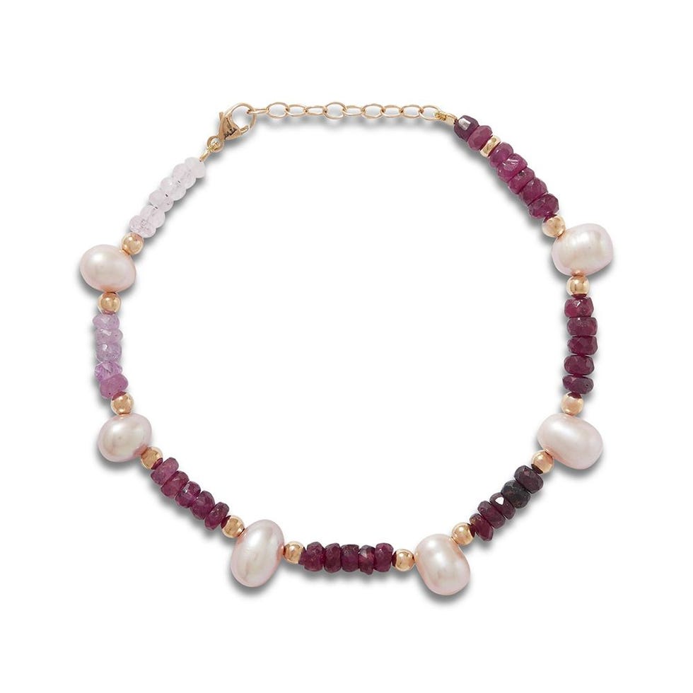 Arizona 14-karat Gold, Ruby and Pearl Bracelet