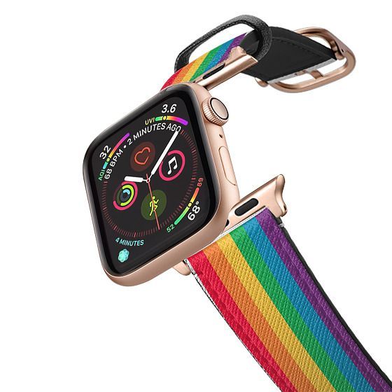 Pride Flag Leather Smart Watch Band