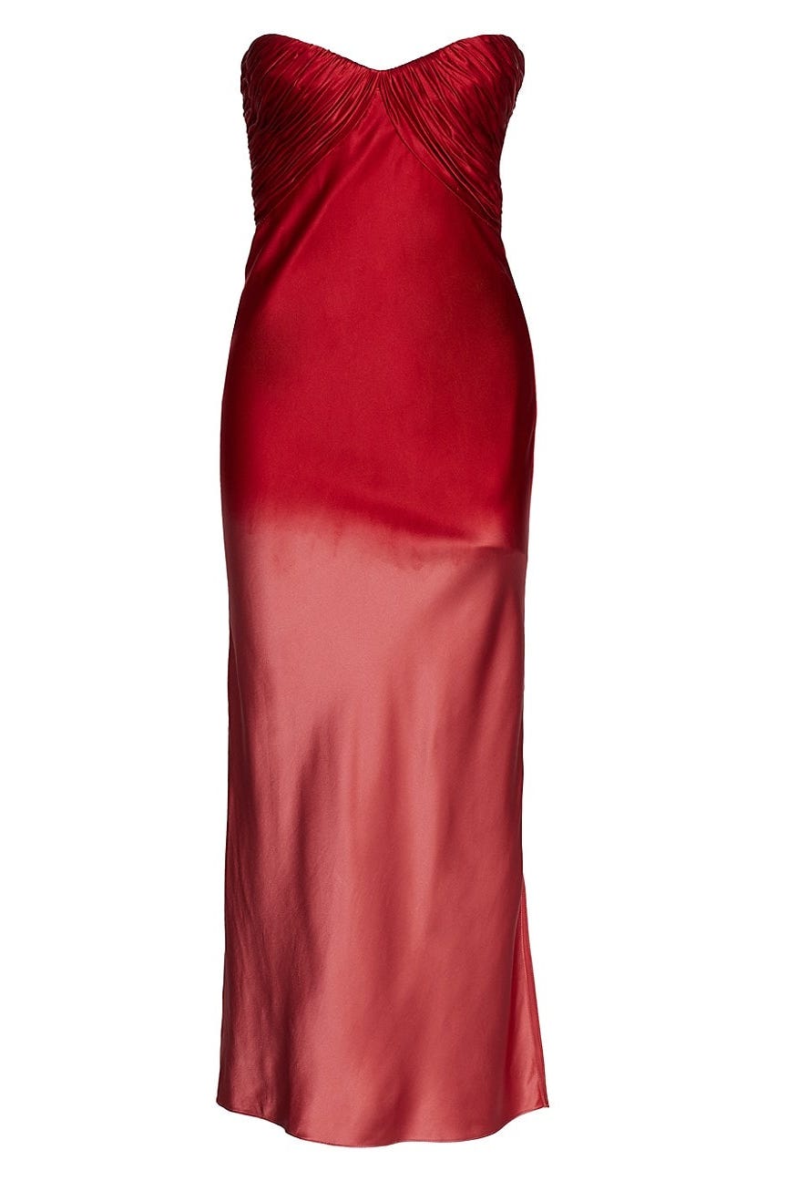 Strapless Silk Slip Dress Strapless Silk Slip Dress
