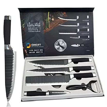 6-Piece Carbon Steel Kitchen Knife Set 